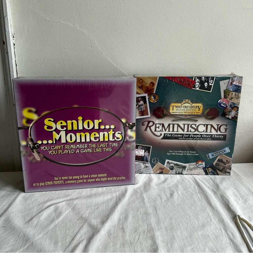 Lot of 2 New TDC Board Games Senior Moments & Reminiscing